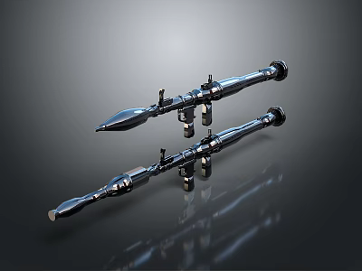 Medieval Long Metal Weapons With Decorative Spearheads And Polished Reflective Surface Design 3d model