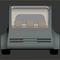Modern bus minibus minivan driverless bus 3d model