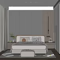 Modern Bedroom Interior Design With Comfortable Bed Nightstands And Floor to Ceiling Wardrobe
