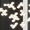 Modern Geometric Wall Lights With Cube Design And Soft LED Illumination 3d model