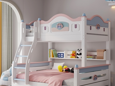 Modern Bed-and-Bed Universal Children's Bed model