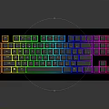 RGB Backlit Mechanical Keyboard With Full Size Layout And Aluminum Frame