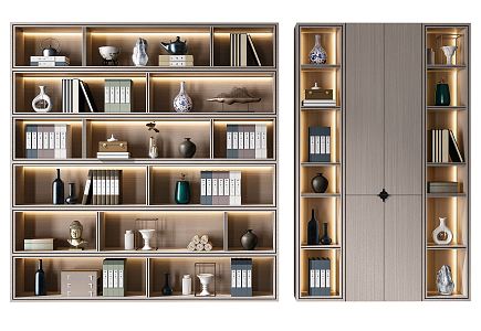 New Chinese Bookcase 3d model