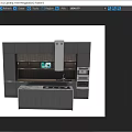 Modern Kitchen Interior With Sleek Dark Cabinets Island Counter And Range Hood