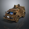 Military Vehicle With Camouflage Paint And Reinforced Body For Off Road Operations