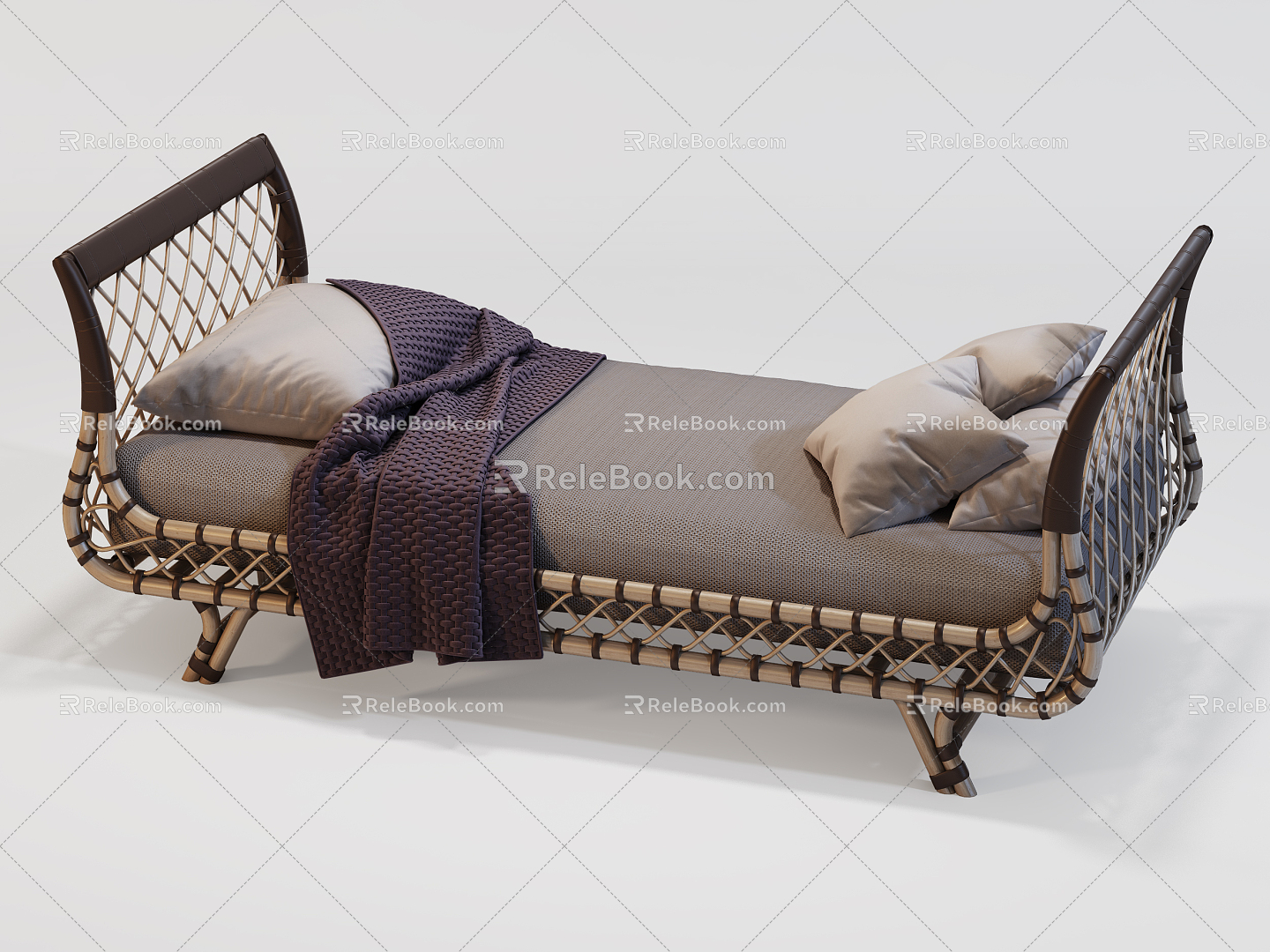 Modern Bed End Stool Bed End Stool 3d model