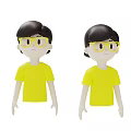 Two Men Wearing Yellow T Shirts And Yellow Glasses