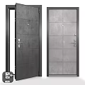 Modern Swing Doors In Various Colors And Materials For Interior Design 3d model