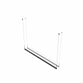 Modern Linear Pendant Lights Black Gray White with Warm Yellow Hanging Design