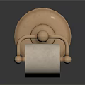 Sturdy Metal Toilet Paper Holder Stand with Roll for Bathroom Use