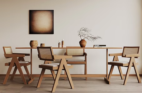 Quiet table and chair 3d model