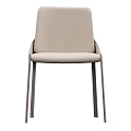 Modern Light Beige Comfortable Fabric Single Chair With Simple Design And Slim Legs