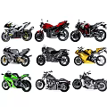Various Motorcycles In Different Styles And Colors Showcasing Sport Cruiser And Street Models