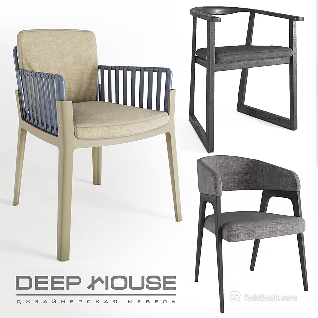 Modern Chair Designs With Stylish Frames Armrests And Neutral Color Options 3d model 