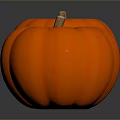 Three Vibrant Orange Pumpkins Fresh Ripe Food For Cooking And Baking