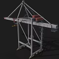Industrial Gantry Crane with Metal Frame and Long Boom for Cargo Loading Operations