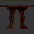 Classic Mahogany Round Table With Solid Wood Construction And Unique Leg Design 3d model