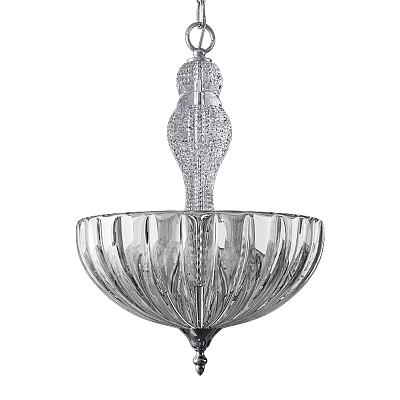 Elegant Crystal Chandelier With Transparent Bowl Shaped Exquisite Design For Home Interior Decor 3d model