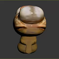 Cute Game and Movie Character with Big Round Eyes and Orange Yellow Body