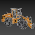 Yellow CASE 821G Heavy Duty Loader Construction Function Utility Vehicle 3d model
