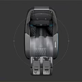 Modern Gray And Blue Massage Chair With Breathable Mesh Design And Footrest