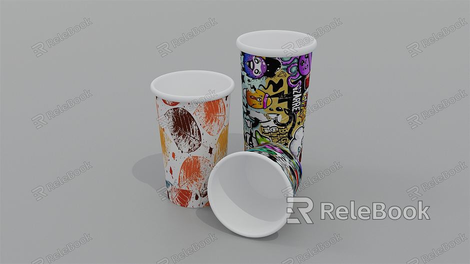 Modern Paper Cup Paper Cup Coffee Cup Disposable Cup Mug Beverage Cup Milk Tea Cup Cup Ornaments Coke Cup model