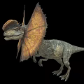 Double Crest Dragon Double Crowned Dragon Dinosaur Reptile Ancient Biology Meat-eating Dinosaur Jurassic Low Face Number Low Model Simple Model Game Movie and TV Level Super Realistic 3d model