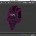 Black Police Tactical Vest With Protective Design And Utility Pockets