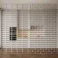 Modern Glass Brick Partition For Interior Space Separation And Decor 3d model
