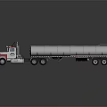 MACK Heavy Duty Tanker Truck With Red Cab And Shiny Silver Tank