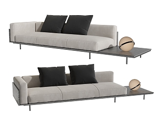 Modern three-seat sofa 3d model