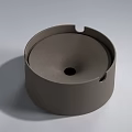 Minimalist Gray Circular Decorative Ornament Set With Matte Finish And Central Hole