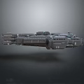 Futuristic Sci Fi Spaceship Detailed 3D Model With Advanced Structure And Gray Metallic Design 3d model