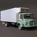 Functional Cargo Van With White Body Light Green Front And Practical Design