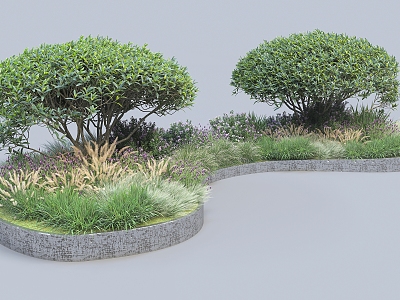 plants flowers and shrubs spherical shrubs flowers and plants landscape plants greening flowerbed flowers and plants seg style weeds and weeds 3d model