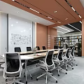 Modern Lounge Area With Circular Bookshelf Comfortable Seating Green Plants And Large Windows
