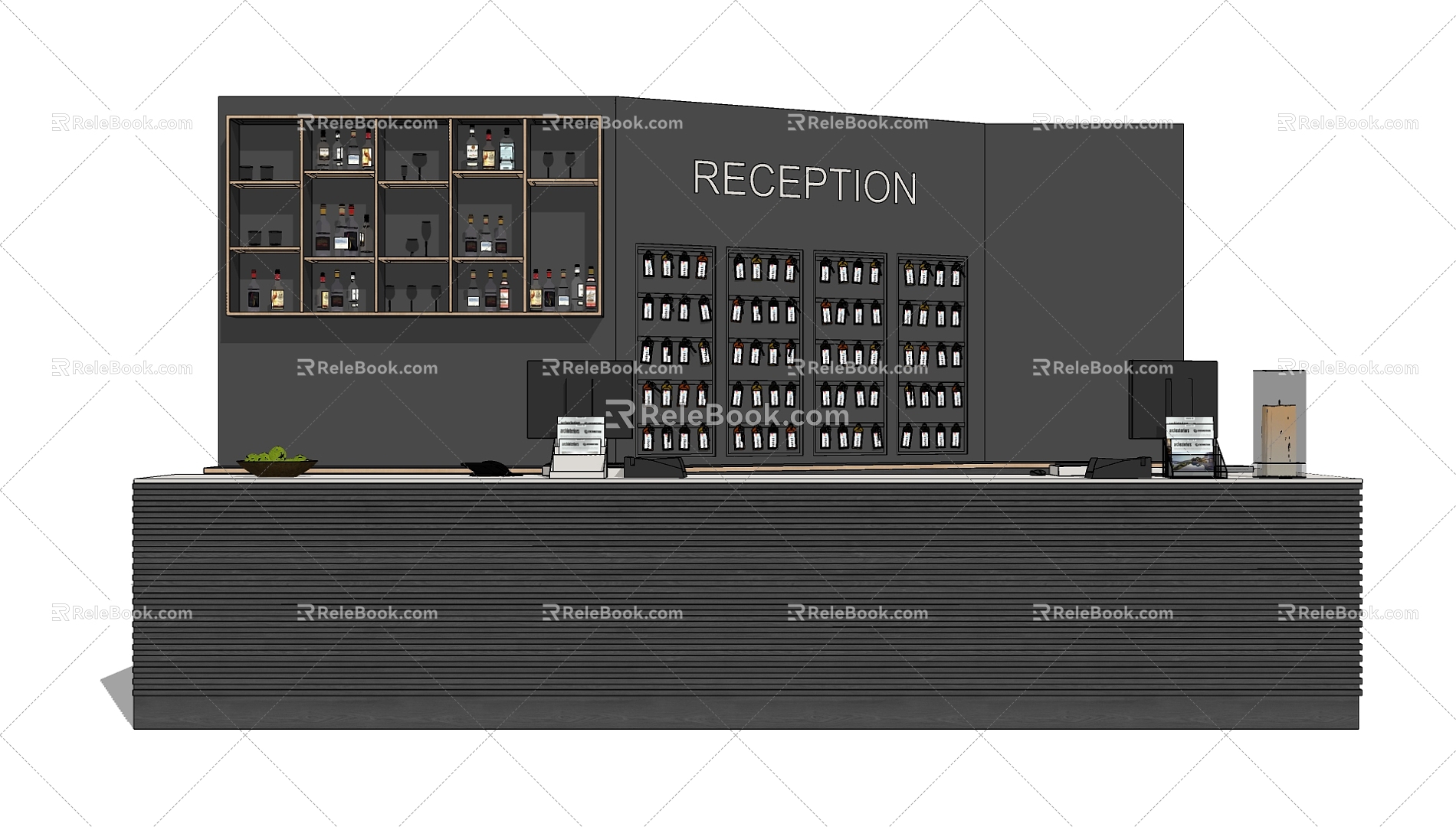 Modern reception desk Hotel reception desk 3d model