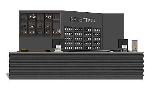 Modern reception desk Hotel reception desk 3d model