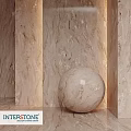 Marble Component Featuring Textured Surface and Sphere in Modern Structure Design