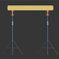 Heavy Duty Industrial Work Platform with Steel Support Frames and Adjustable Legs for Construction Sites