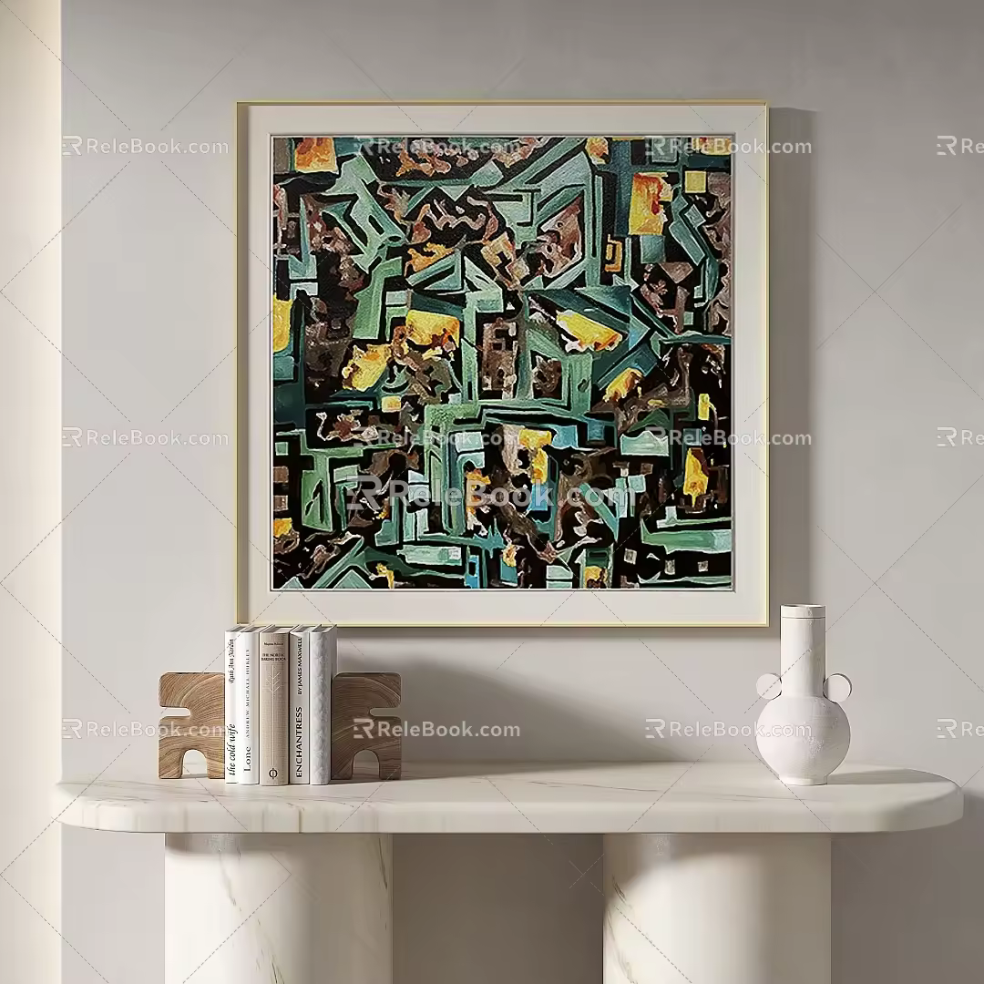 Simple abstract decorative painting 3d model