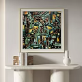 Simple abstract decorative painting 3d model
