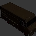 Modern Brown Delivery Truck With Cargo Van Body And Express Logo