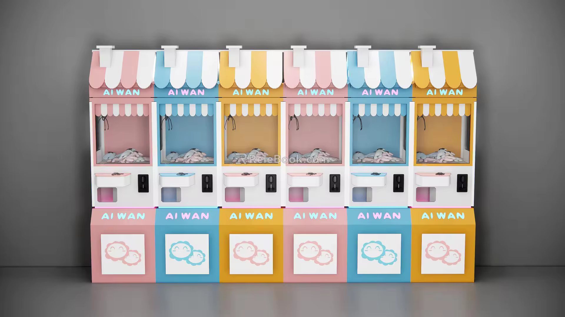 Modern Grab Doll Machine Game Machine 3d model