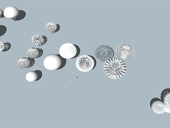 Modern City Sculpture Mushroom 3d model