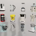 Various Kitchen Appliances Including Blenders Coffee Makers Juicers And Mixers