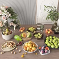 Modern fruit combination 3d model