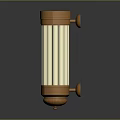 Golden And White Ribbed Decorative Column Furniture With Ornate Base And Top