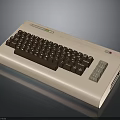 Vintage Commodore Keyboard Classic Beige Brown Design With Functional Keys Retro Electronic Appliance