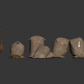 Practical Daily Household Items Featuring Burlap Bags Small Leather Pouch And Belt